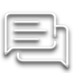 white chat bubble icon
