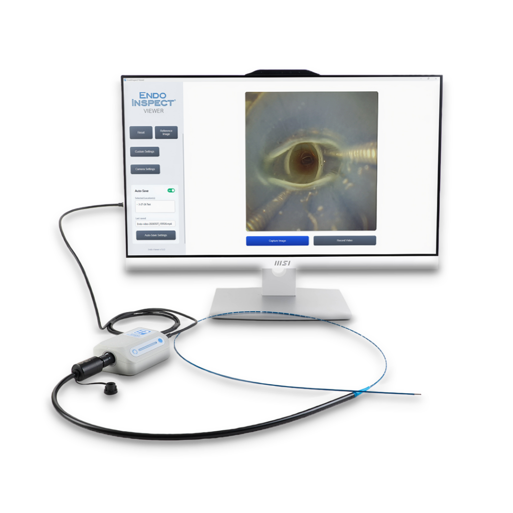 Monitor with USB Lumen inspection system attached